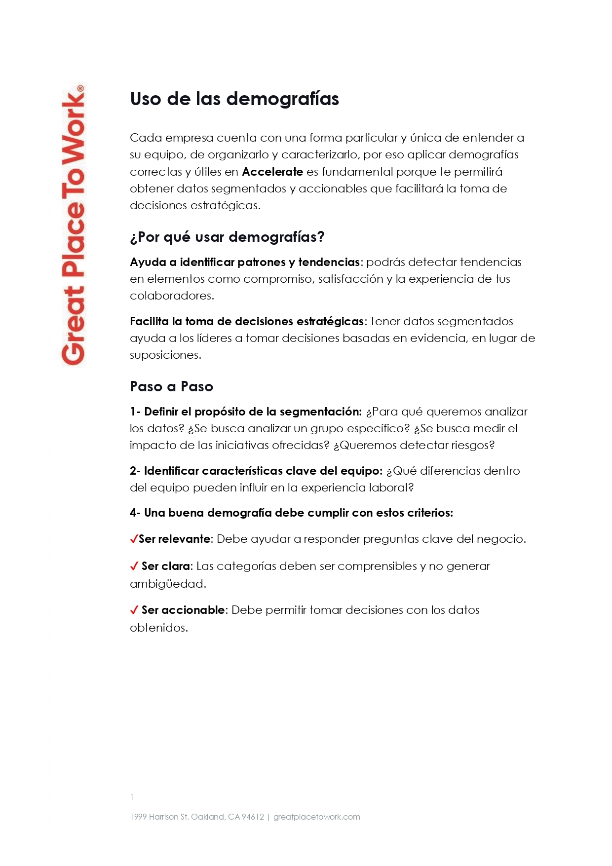 Customización de demografías