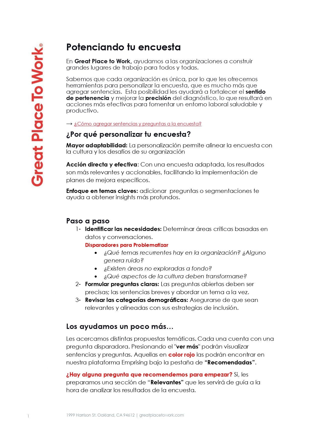 Customización de Sentencias